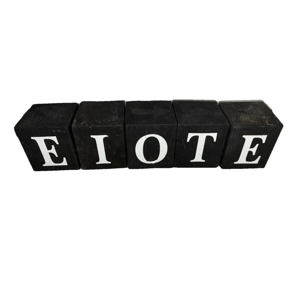 Wooden Blocks With Letters Lot Of 5